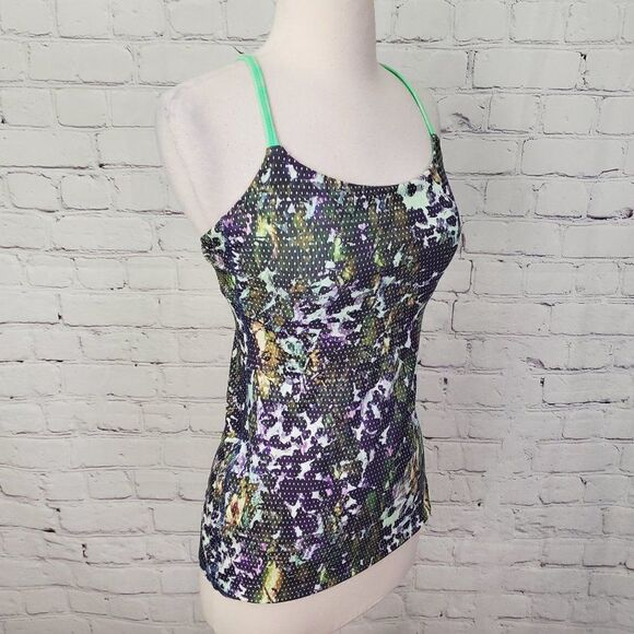 LULULEMON ATHLETICA Dancing Warrior Tank Top Floral Sport Sz 4 NWT - Picture 3 of 8
